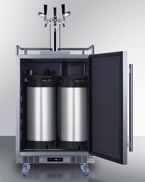 Summit 24" Wide Built-In Outdoor Commercial Beer Kegerator Refrigerator Accessories Summit Appliance