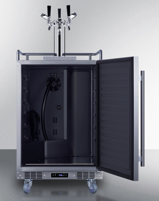Summit 24" Wide Built-In Outdoor Commercial Beer Kegerator Refrigerator Accessories Summit Appliance
