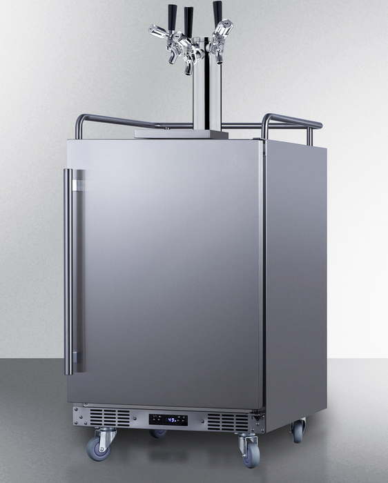 Summit 24" Wide Built-In Outdoor Commercial Beer Kegerator Refrigerator Accessories Summit Appliance