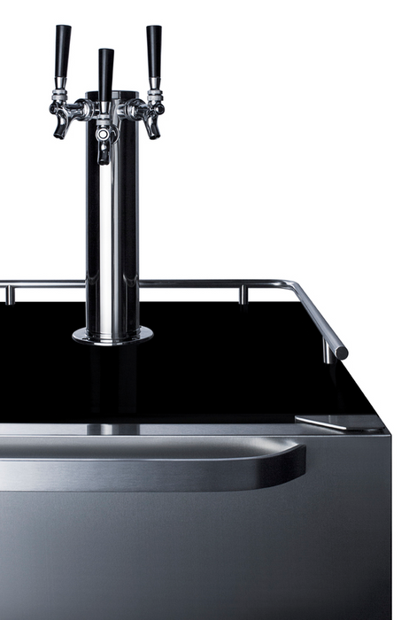 Summit 24" Wide Built-In Outdoor Kegerator Refrigerator Accessories Summit Appliance