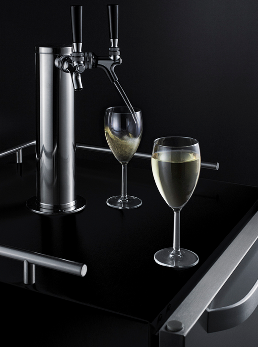 Summit 24" Wide Built-In Outdoor Wine Kegerator Refrigerator Accessories Summit Appliance