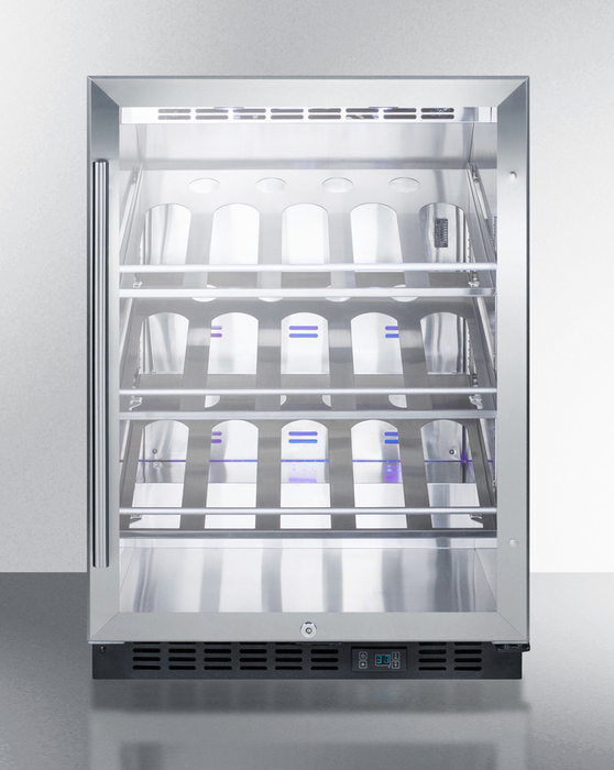 Summit 24" Wide Single Zone Built-In Commercial Wine Cellar Refrigerator Accessories Summit Appliance