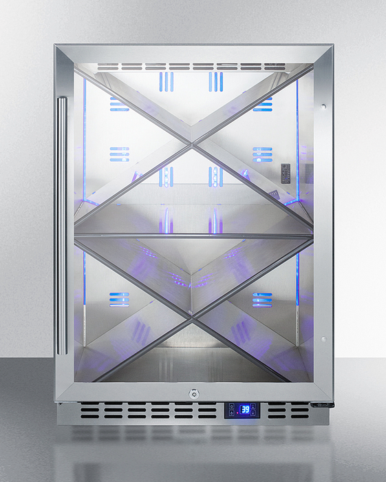 Summit 24" Wide Single Zone Built-In Commercial Wine Cellar Refrigerator Accessories Summit Appliance