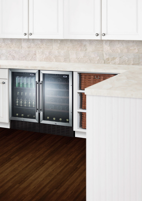 Summit 18" Wide Built-In Wine Cellar, ADA Compliant Refrigerator Accessories Summit Appliance