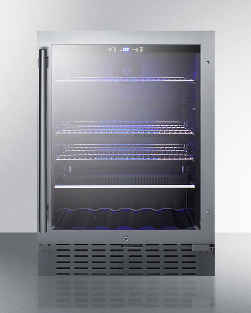 Summit 24" Wide Built-In Beverage Cooler Refrigerator Accessories Summit Appliance