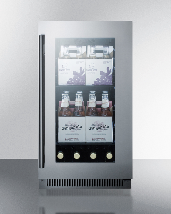 Summit 18" Wide Built-In Beverage Center Refrigerator Accessories Summit Appliance