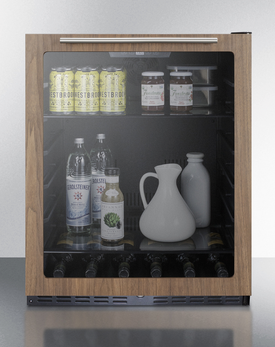 Summit 24" Wide Built-In Beverage Center With Wood Door Trim, ADA Compliant Refrigerator Accessories Summit Appliance