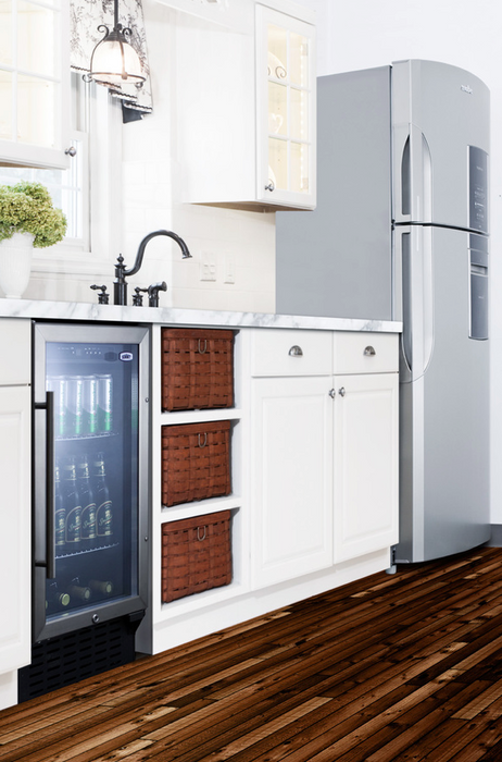 Summit 18" Wide Built-In Beverage Center, ADA Compliant Refrigerator Accessories Summit Appliance
