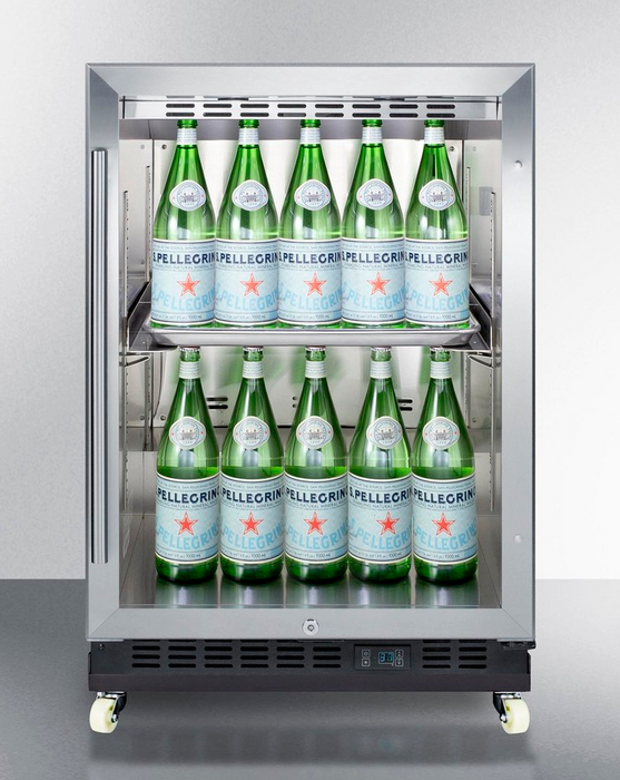 Summit 24" Wide Built-In Mini Reach-In Beverage Center with Dolly Refrigerator Accessories Summit Appliance