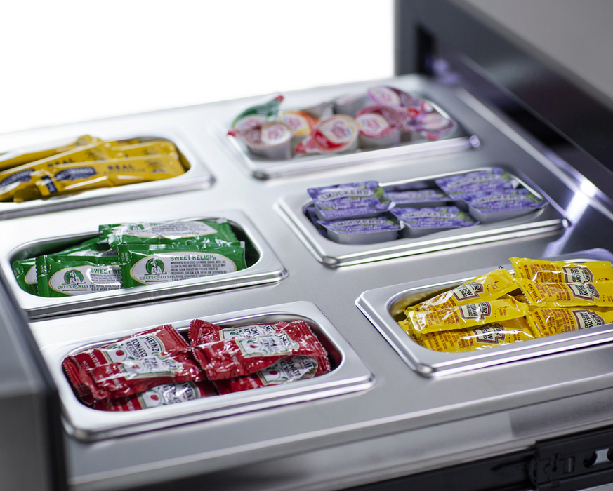 Summit 24" Wide Built-In Commercial Beverage Refrigerator With Top Drawer Refrigerator Accessories Summit Appliance