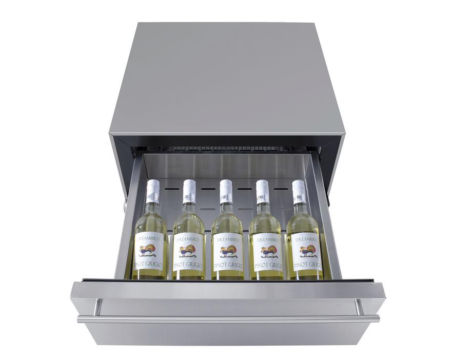 Summit 24" Wide Built-In Commercial Beverage Refrigerator With Top Drawer Refrigerator Accessories Summit Appliance