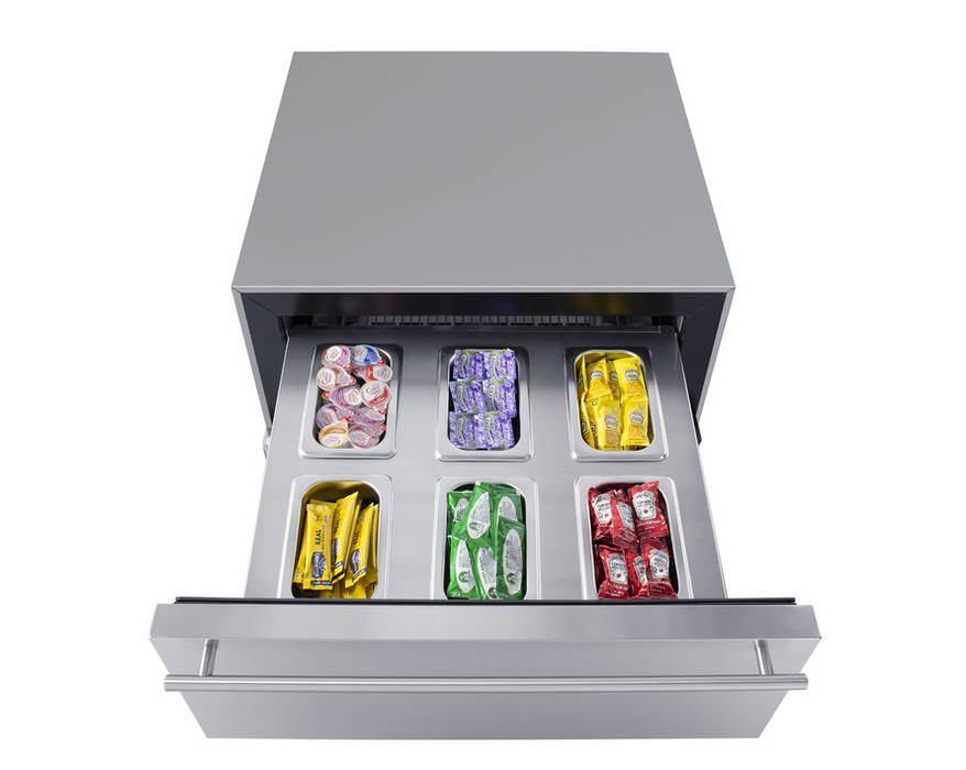 Summit 24" Wide Built-In Commercial Beverage Refrigerator With Top Drawer Refrigerator Accessories Summit Appliance