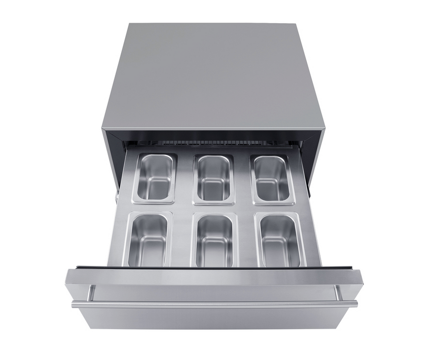 Summit 24" Wide Built-In Commercial Beverage Refrigerator With Top Drawer Refrigerator Accessories Summit Appliance