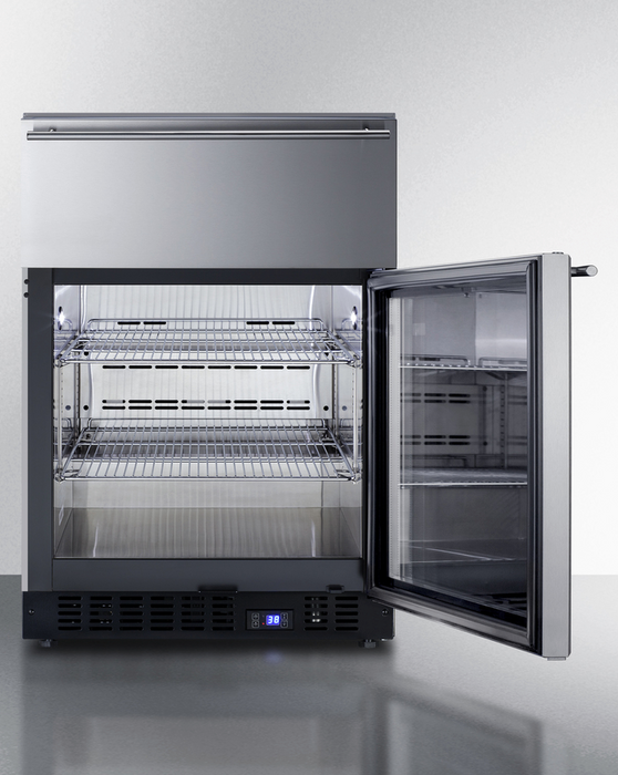 Summit 24" Wide Built-In Commercial Beverage Refrigerator With Top Drawer Refrigerator Accessories Summit Appliance