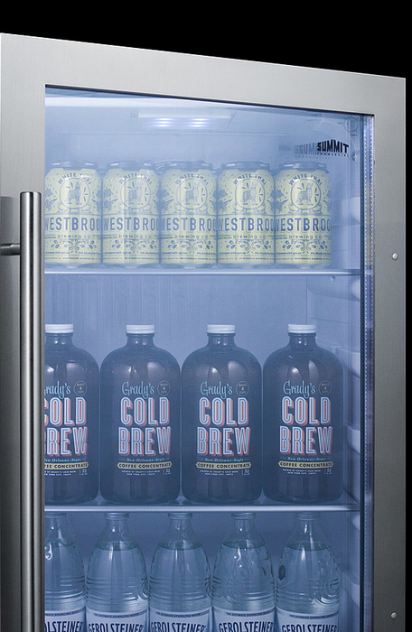 Summit Shallow Depth Indoor/Outdoor Beverage Cooler Refrigerator Accessories Summit Appliance