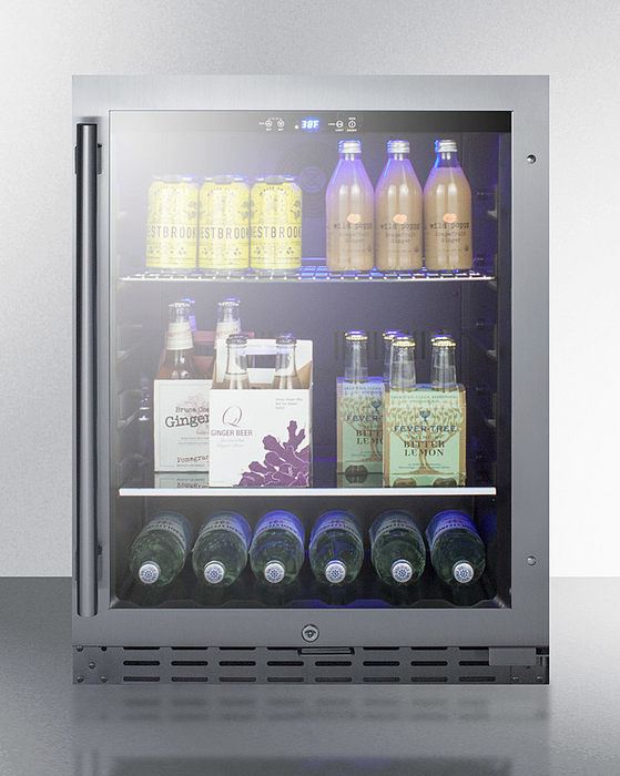 Summit 24" Wide Built-In Beverage Cooler, ADA Compliant Refrigerator Accessories Summit Appliance