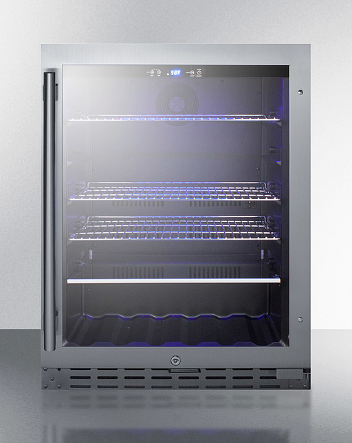 Summit 24" Wide Built-In Beverage Cooler, ADA Compliant Refrigerator Accessories Summit Appliance