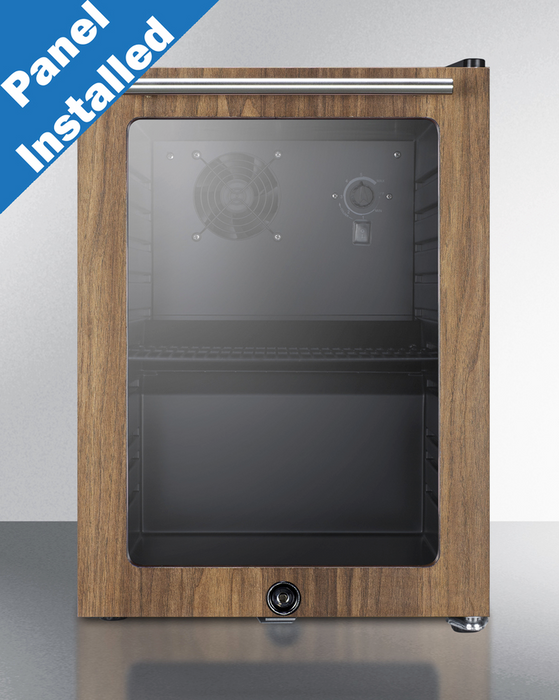 Summit Compact Glass Door Beverage Center With Wood Trim Refrigerator Accessories Summit Appliance