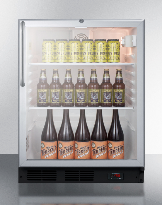 Summit 24" Wide Built-In Craft Beer Pub Cellar Refrigerator Accessories Summit Appliance
