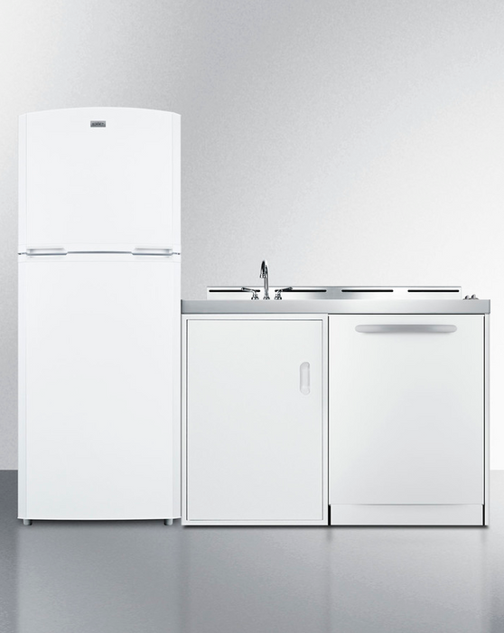 Summit 75" Wide All-In-One Kitchenette with Dishwasher Refrigerator Accessories Summit Appliance   