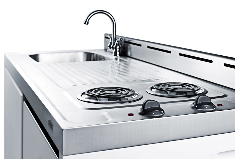 Summit 48" Wide All-In-One Kitchenette, No Plumbing Needed Refrigerator Accessories Summit Appliance