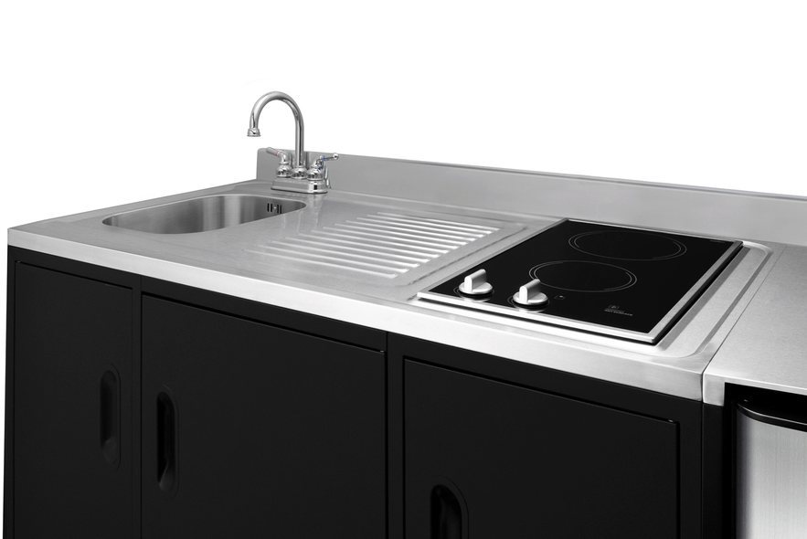 Summit 72" Wide All-In-One Kitchenette, ADA Counter Height Refrigerator Accessories Summit Appliance