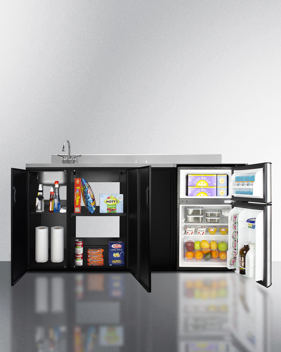 Summit 72" Wide All-In-One Kitchenette, ADA Counter Height Refrigerator Accessories Summit Appliance