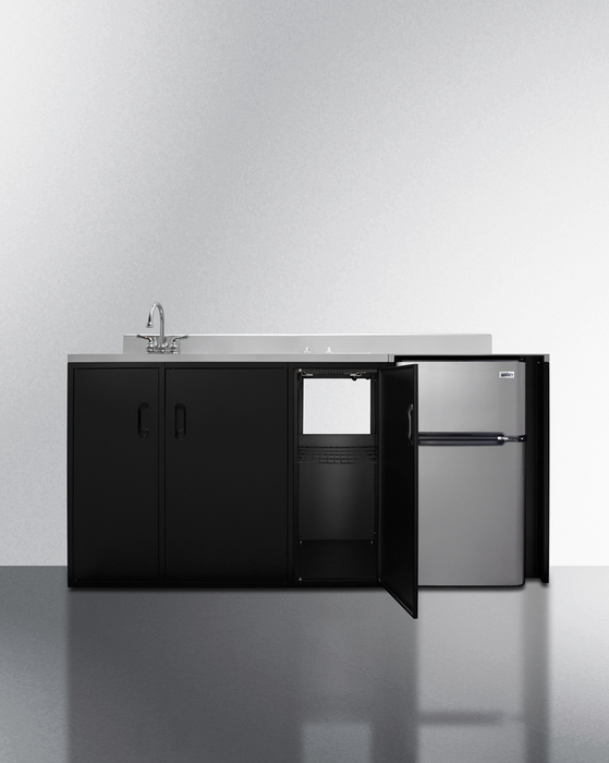Summit 72" Wide All-In-One Kitchenette, ADA Counter Height Refrigerator Accessories Summit Appliance