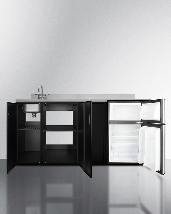 Summit 72" Wide All-In-One Kitchenette, ADA Counter Height Refrigerator Accessories Summit Appliance