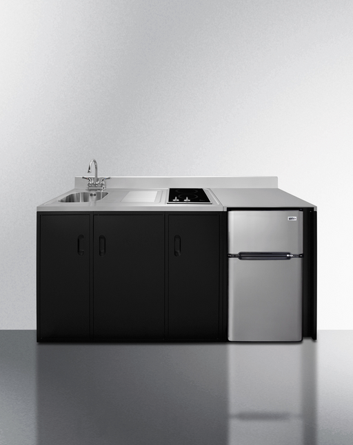 Summit 72" Wide All-In-One Kitchenette, ADA Counter Height Refrigerator Accessories Summit Appliance