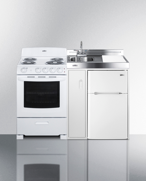Summit 54" Wide All-in-One Kitchenette with Electric Coil Range Refrigerator Accessories Summit Appliance