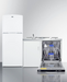 Summit 75" Wide All-In-One Kitchenette with Dishwasher Refrigerator Accessories Summit Appliance   