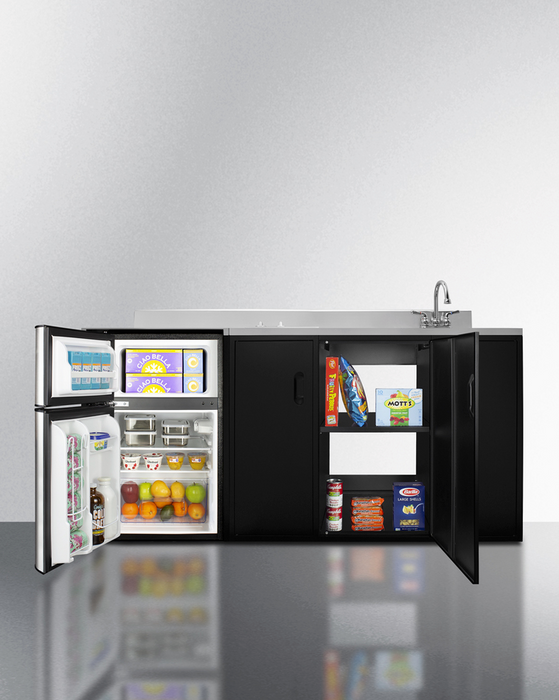 Summit 72" Wide All-In-One Kitchenette, ADA Counter Height Refrigerator Accessories Summit Appliance