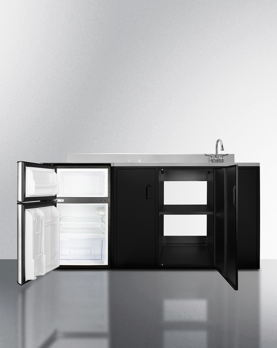 Summit 72" Wide All-In-One Kitchenette, ADA Counter Height Refrigerator Accessories Summit Appliance