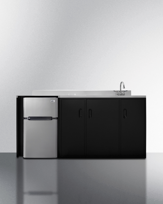 Summit 72" Wide All-In-One Kitchenette, ADA Counter Height Refrigerator Accessories Summit Appliance