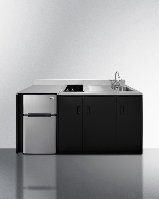 Summit 72" Wide All-In-One Kitchenette, ADA Counter Height Refrigerator Accessories Summit Appliance