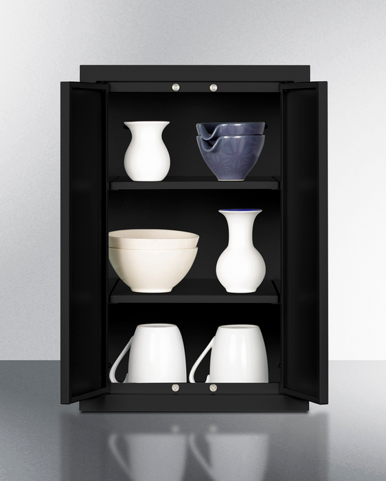 Summit Black 12" Wide Wall Cabinet Refrigerator Accessories Summit Appliance