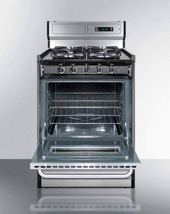 Summit 24" Wide Gas Range, Sealed Burners Refrigerator Accessories Summit Appliance