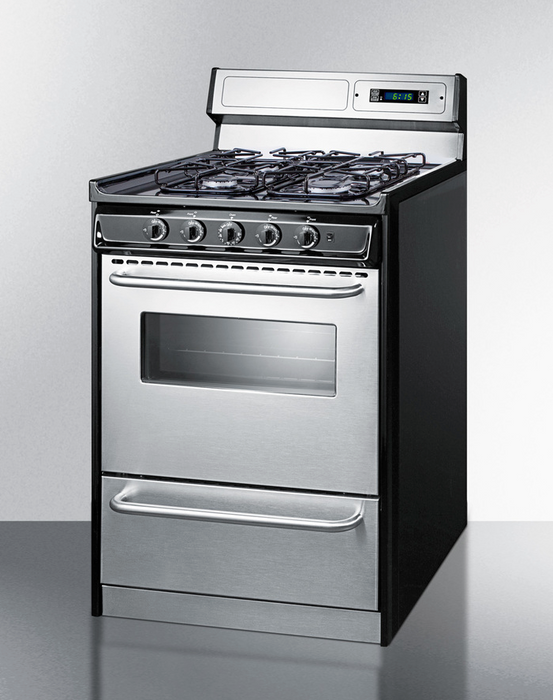 Summit 24" Wide Gas Range, Sealed Burners Refrigerator Accessories Summit Appliance