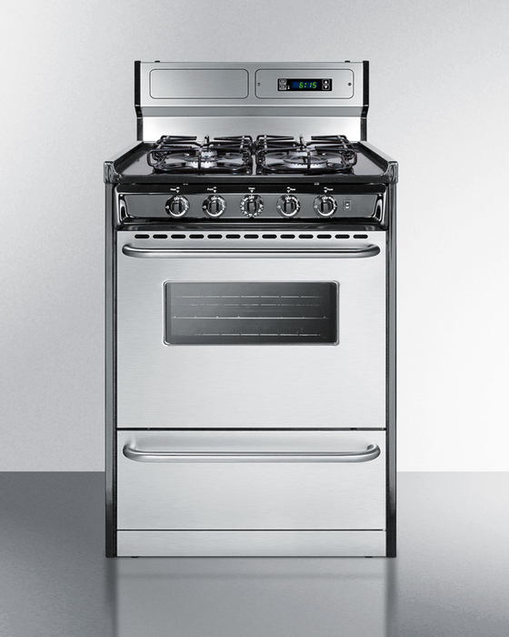 Summit 24" Wide Gas Range, Sealed Burners Refrigerator Accessories Summit Appliance