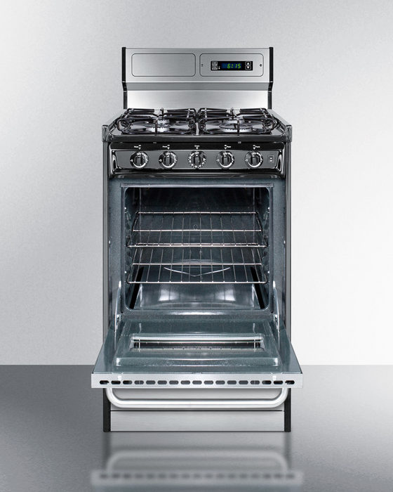 Summit 20" Wide Gas Range, Sealed Burners Refrigerator Accessories Summit Appliance