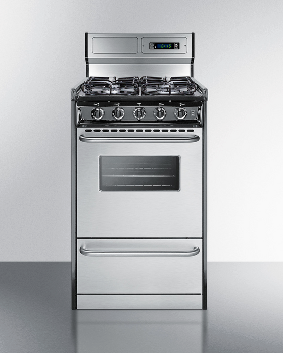 Summit 20" Wide Gas Range, Sealed Burners Refrigerator Accessories Summit Appliance