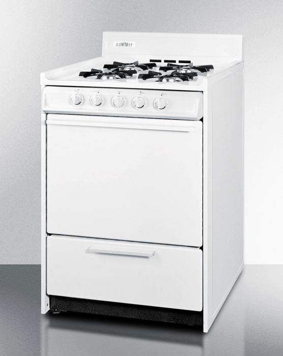 Summit 24" Wide Propane Gas Range, Battery Start Refrigerator Accessories Summit Appliance