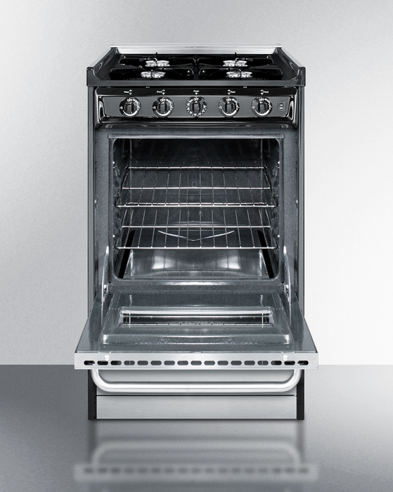 Summit 20" Wide Gas Range, Open Burners Refrigerator Accessories Summit Appliance