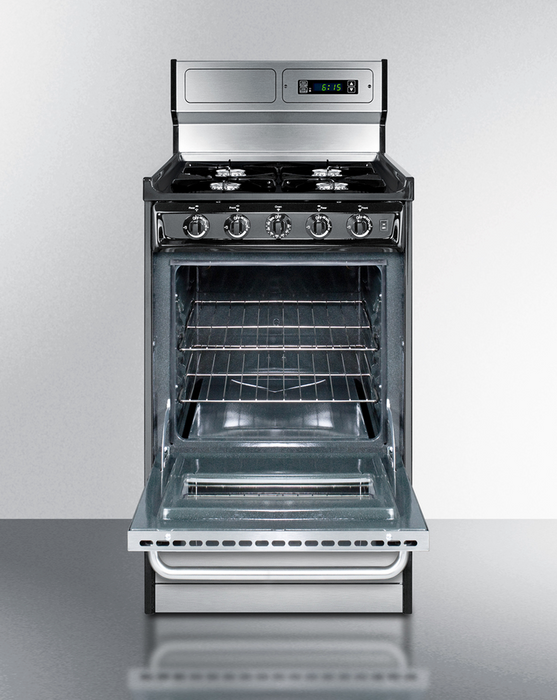 Summit 20" Wide Gas Range, Open Burners Refrigerator Accessories Summit Appliance