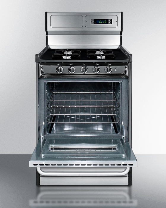 Summit 24" Wide Gas Range, Open Burners Refrigerator Accessories Summit Appliance
