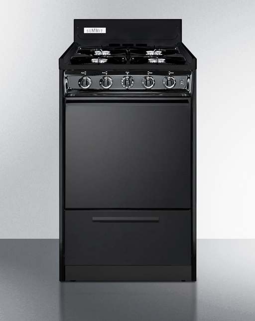 Summit 20" Wide Gas Range, Open Burners Refrigerator Accessories Summit Appliance