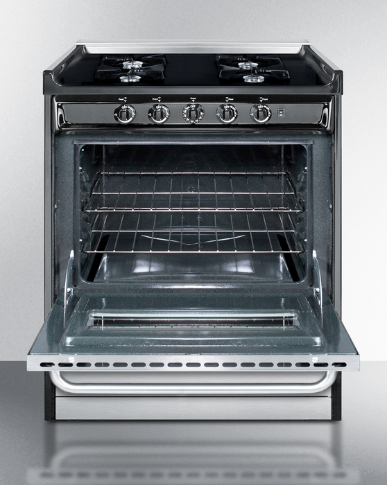 Summit 30" Wide Gas Range, Open Burners Refrigerator Accessories Summit Appliance