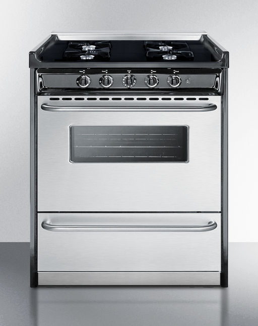 Summit 30" Wide Gas Range, Open Burners Refrigerator Accessories Summit Appliance   