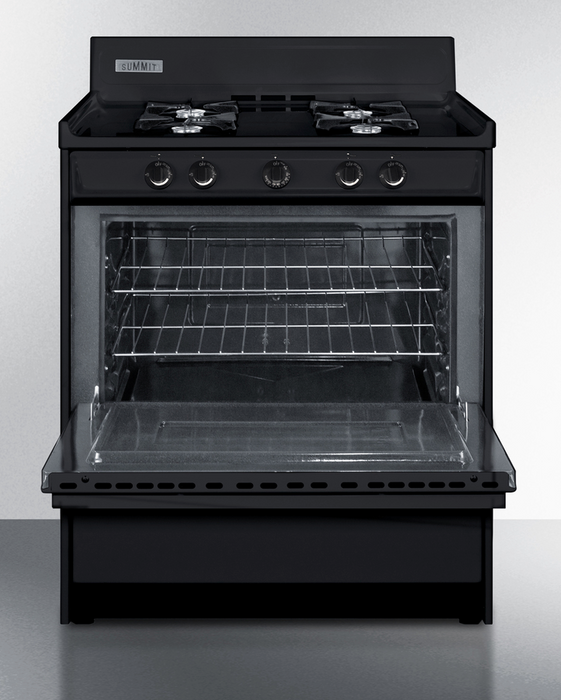 Summit 30" Wide Gas Range, Open Burners Refrigerator Accessories Summit Appliance